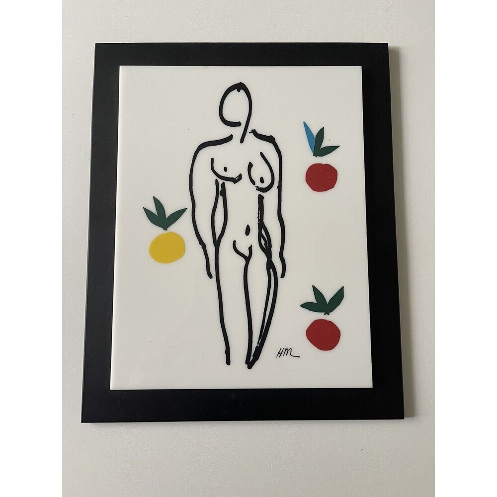 Henri Matisse Nude Silkscreen on Lucite Modern Classics Series #236 10x9"